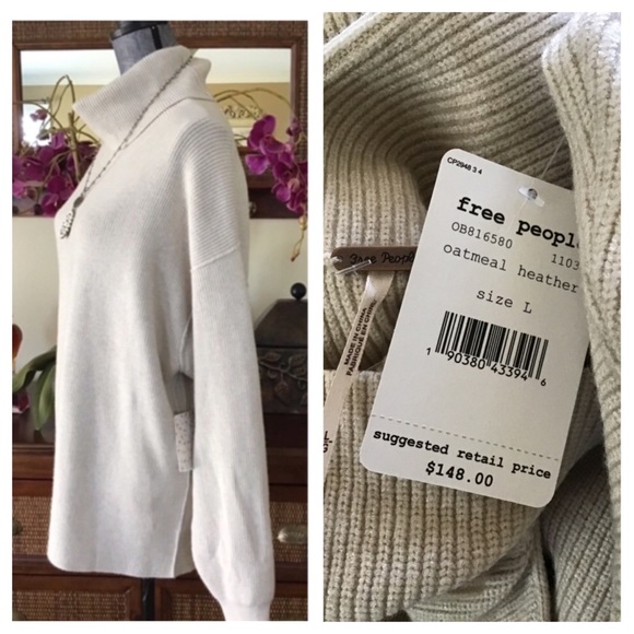 Free People Softly Structured Tunic Sweater. NWT. - Picture 6 of 7